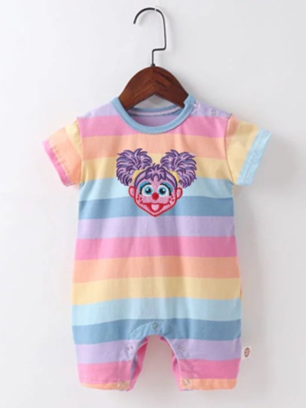 Abby Cadabby Romper Pastel Rainbow Pink Dress Clothes First Birthday Girl Outfit